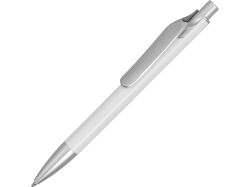 Ручка металлическая шариковая Large, белый/серебристый