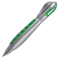GALAXY, ручка шариковая (зеленый, серебристый)