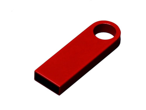 USB 2.0-флешка на 8 Гб с мини чипом и круглым отверстием, красный