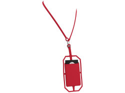 Картхолдер RFID со шнурком, красный