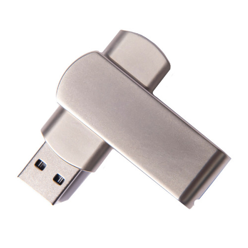 USB flash-карта SWING METAL (32Гб), серебристая, 5,3х1,7х0,9 см, металл (серебристый)