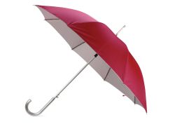Зонт-трость полуавтомат Майорка, красный/серебристый