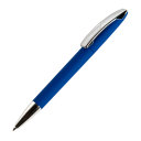 Ручка шариковая VIEW, пластик/металл, покрытие soft touch (синий)
