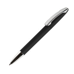 Ручка шариковая VIEW, пластик/металл, покрытие soft touch (чёрный)