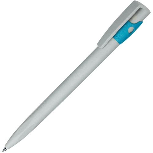 Ручка шариковая из экопластика KIKI ECOLINE (серый, голубой)