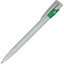 Ручка шариковая из экопластика KIKI ECOLINE, рециклированный пластик (серый, зеленый)