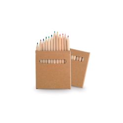 Набор цветных карандашей BOYS (12шт), 9х8,5х0,8 см, дерево, картон (коричневый)