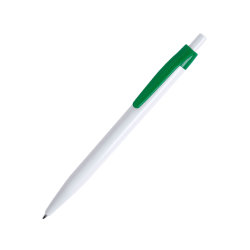 Ручка шариковая KIFIC, пластик (белый, зеленый)