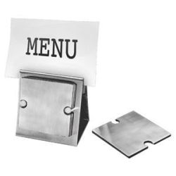 Набор "Dinner":подставка под кружку/стакан (6шт) и держатель для меню (серебристый)