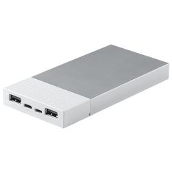 Универсальный аккумулятор "Slim Pro" (10000mAh),белый, 13,8х6,7х1,5 см,пластик,металл (белый)