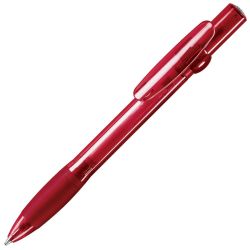 ALLEGRA LX, ручка шариковая с грипом, прозрачный красный, пластик (красный)