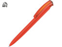Ручка пластиковая шариковая трехгранная Trinity K transparent Gum soft-touch с чипом передачи инфо, оранжевый